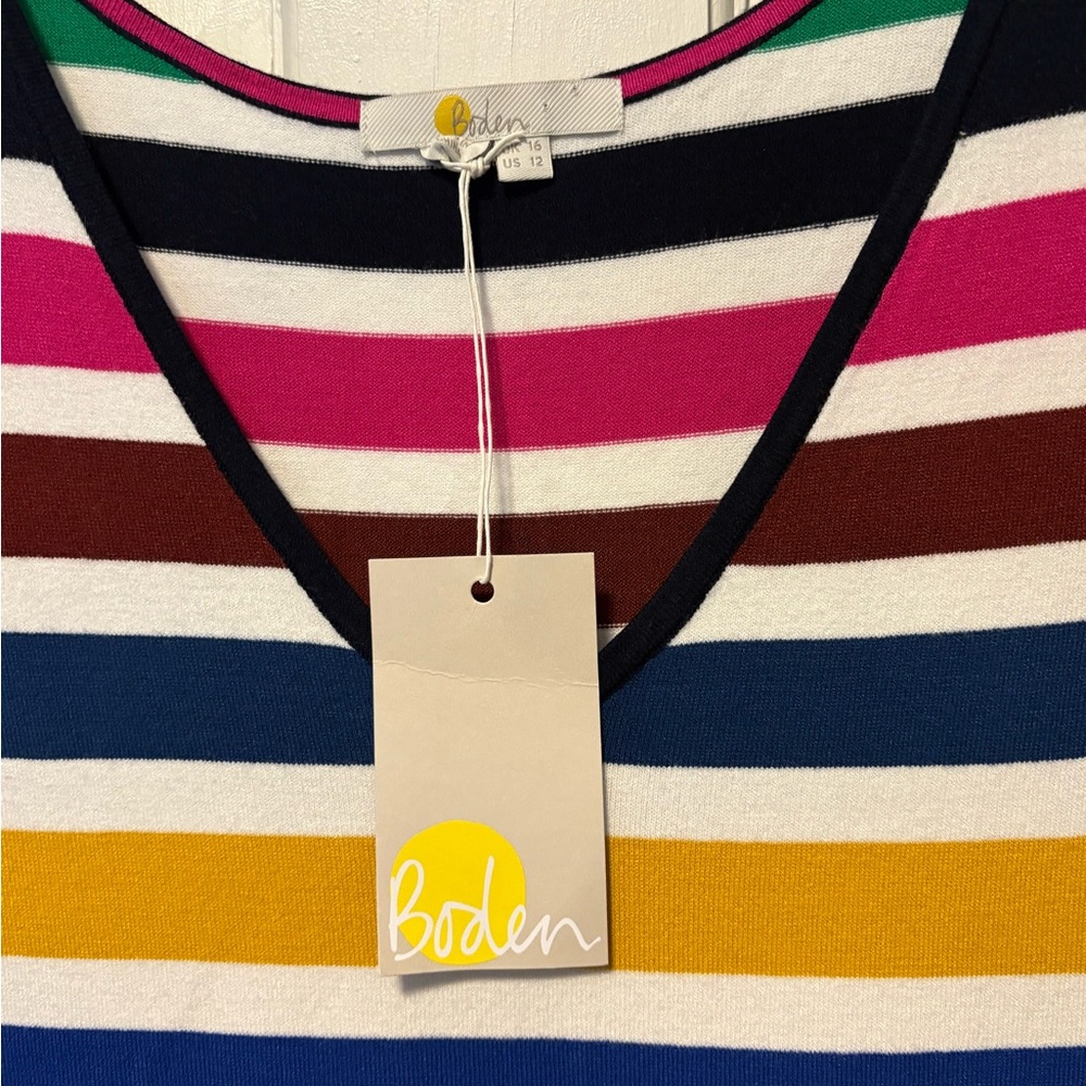 NWT Boden Gracie striped knitted sweater dress sleeveless women’s 12 uk 16 new - Picture 4 of 7